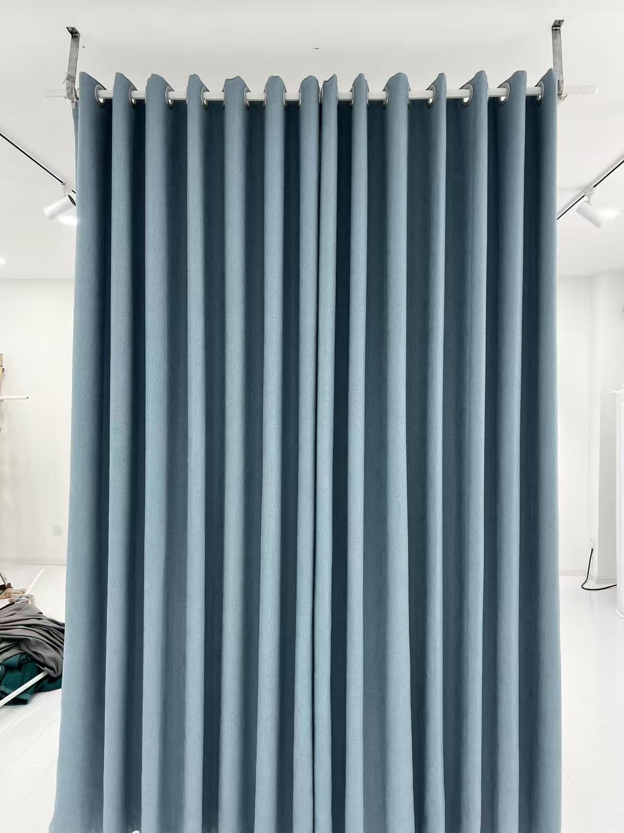 来财新款成品窗帘【雾霾蓝】