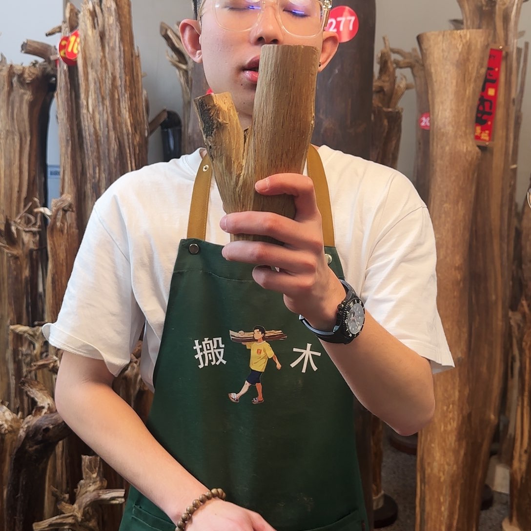 沉香摆件天然沉香原木摆件➕底座