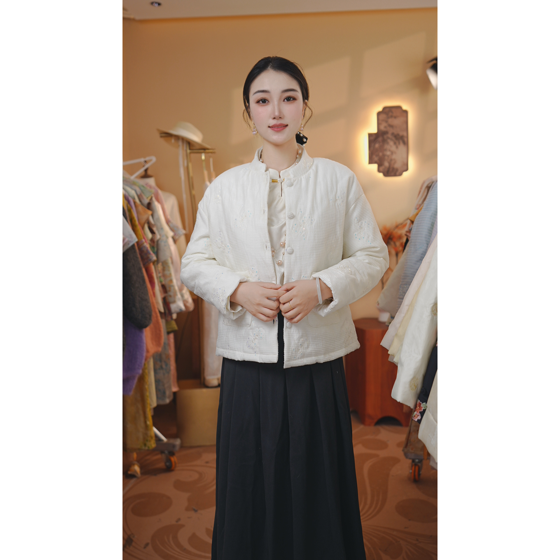 【素心】冬季国风妈妈装新中式冬款棉服上衣女