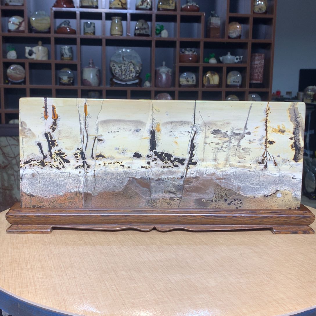 紫砂，广西国画石摆件，收藏观赏