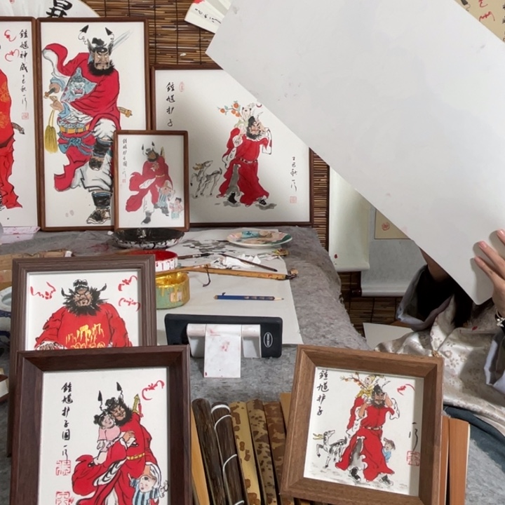 善***缘国画李老师李老师框