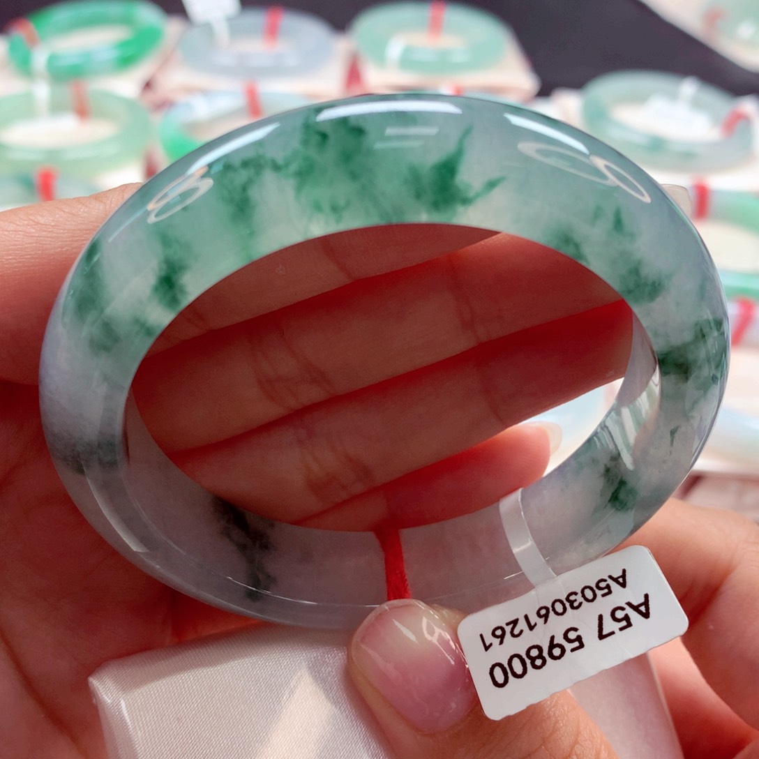 翡翠手镯未镶嵌57正（26）