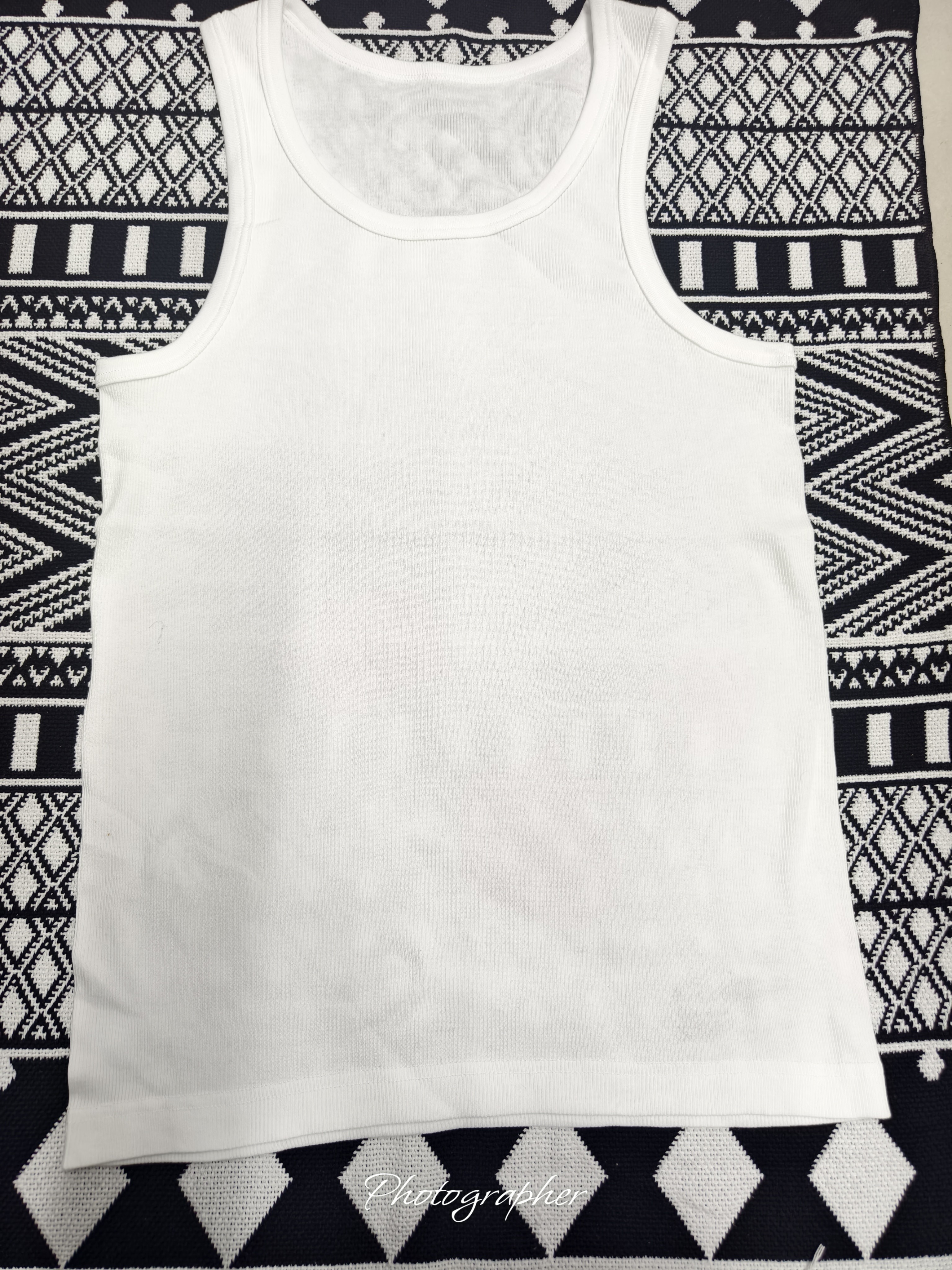 男款纯棉螺纹背心2件装