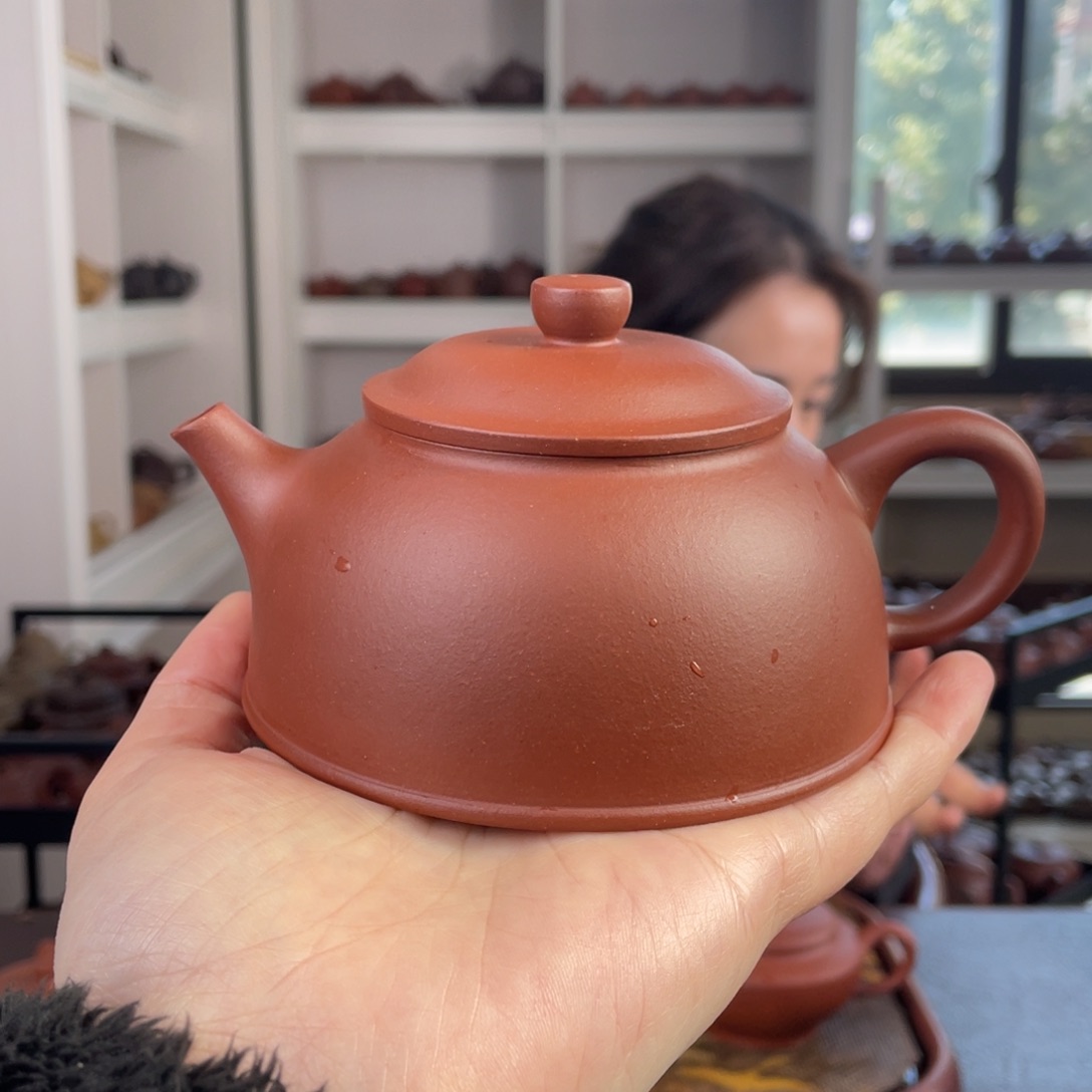 紫砂茶壶红皮龙微瑕大半月245cc