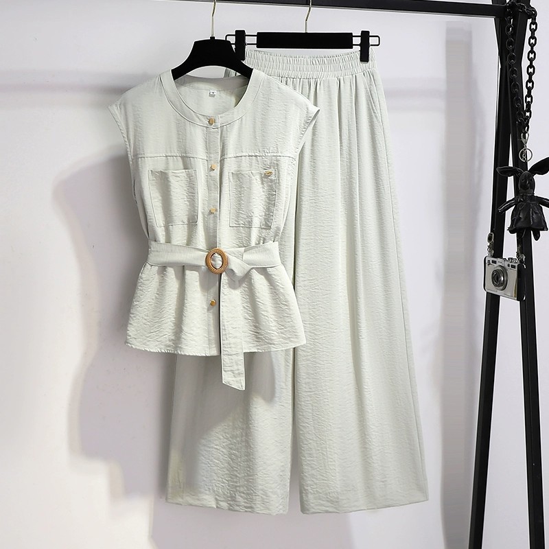 拉夏贝尔大方得体套装两件套女2025夏季贵气感御姐夏装穿搭一整套