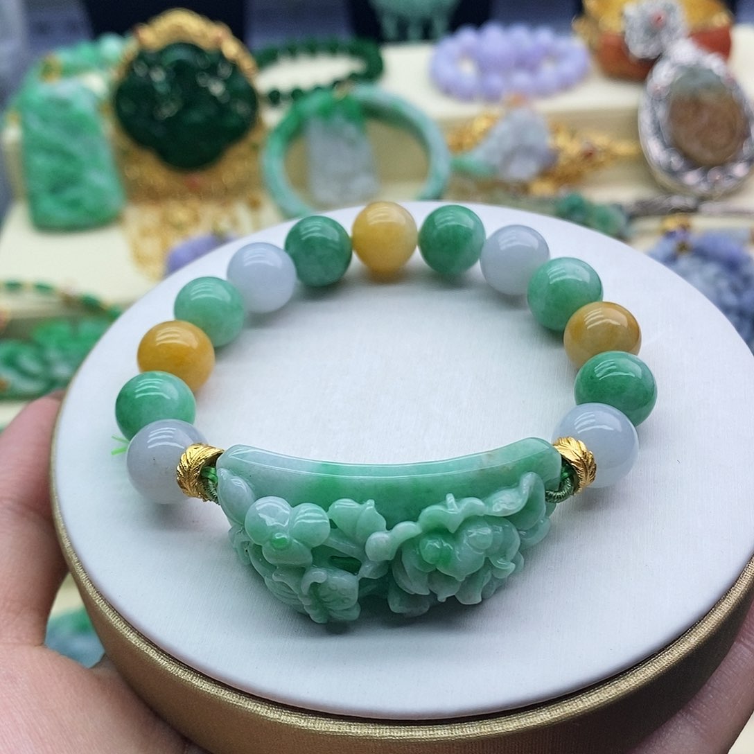 未镶嵌手串翡翠手牌