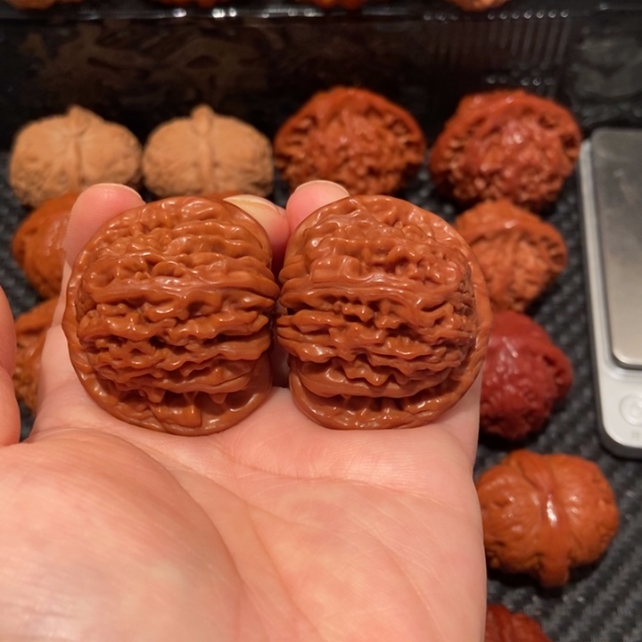 沈***司文玩核桃把件41.5尺寸四座楼0760