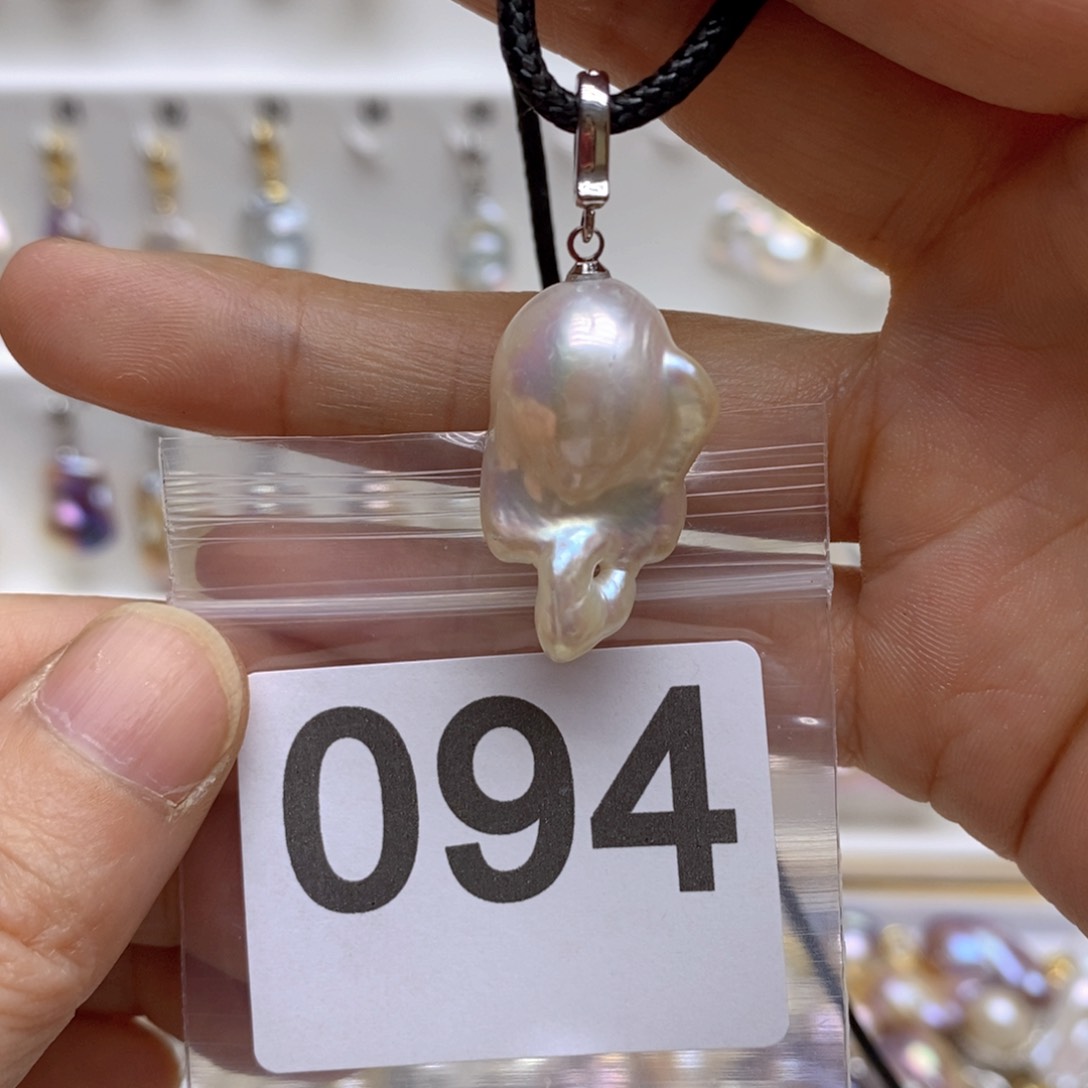 淡水珍珠颈饰银S925镶嵌94