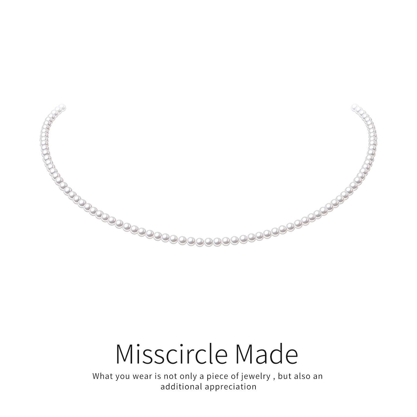 瑟可 链子925银仿珍珠 施家仿珍珠项链女锁骨链精致高级气质1551