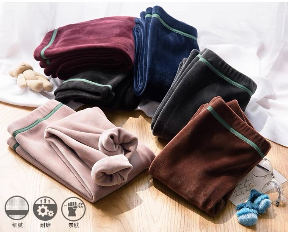 0012 双面绒打底裤女秋冬季加绒加厚外穿内保暖裤子长裤