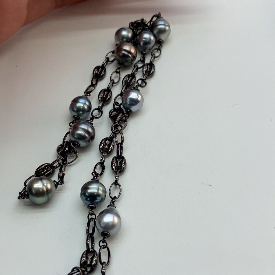 海水珍珠项链银S925镶嵌