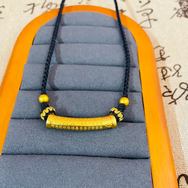 合金项链 新中式国潮风｜心经弯管项链手工编织绳款