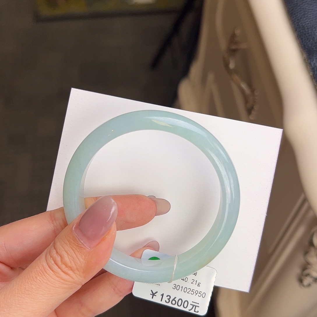 翡翠未镶嵌手镯53冰晴