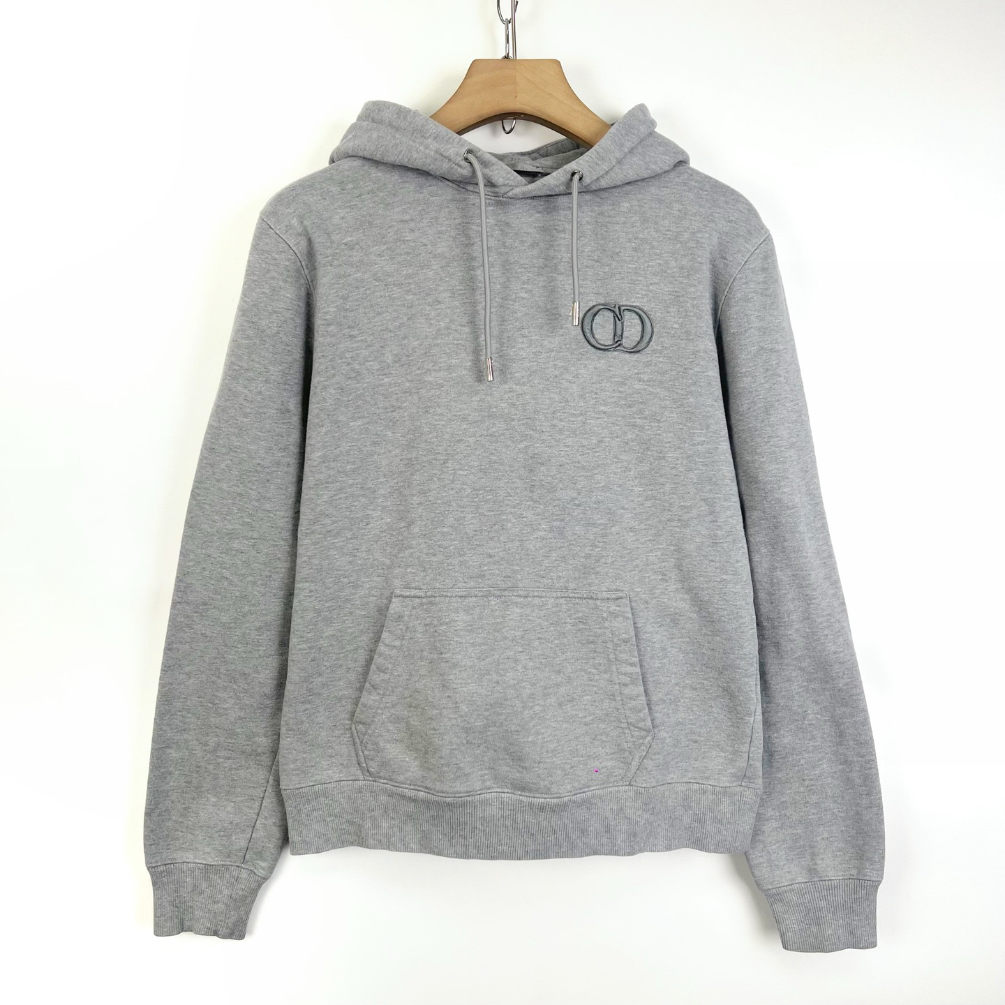 99新 DIOR/迪奥 灰色连帽刺绣CD字母卫衣/S码/99新/08989