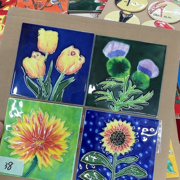 陶瓷板画10/10一组微瑕