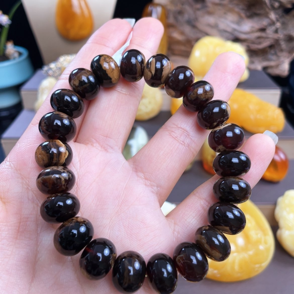 【闪购商品】琥珀珠宝奇石未镶嵌12.6mm