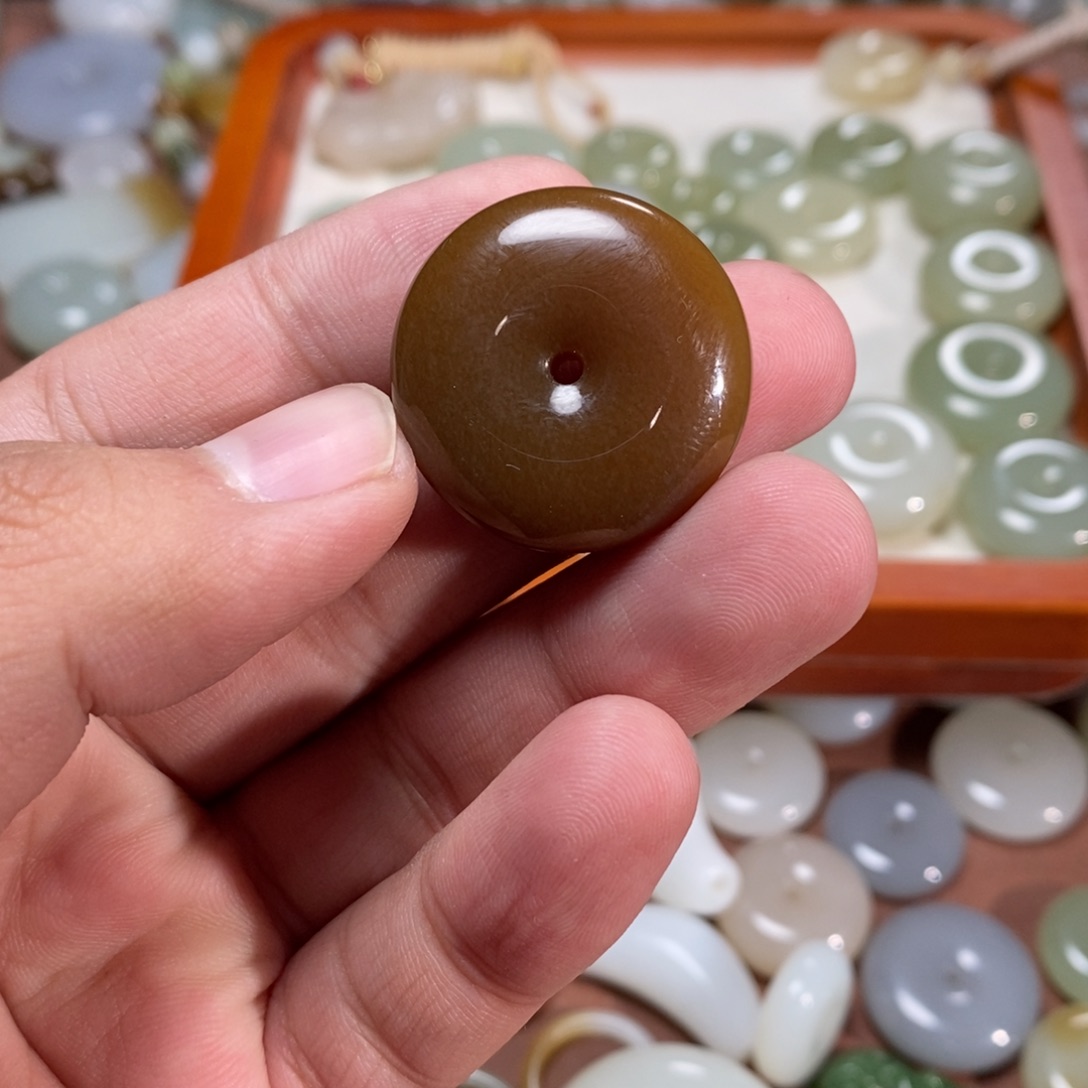 和田玉吊坠(不含链)未镶嵌轴*乐