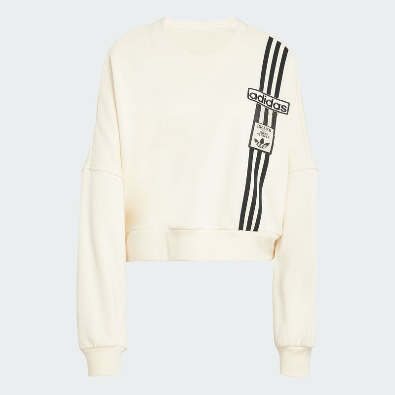 阿迪达斯（adidas）女子街头漫游系列短款运动长袖圆领卫衣JD0084
