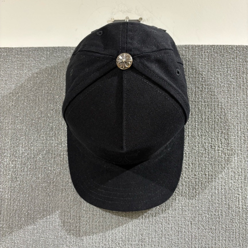 未使用 Chrome Hearts/克罗心 （pm）黑色棒球帽 全新可调节/9163