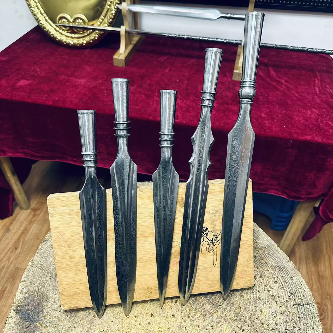 龙泉一体龙胆亮银枪龙泉冷兵器十八班兵器高锰钢收藏未开刃