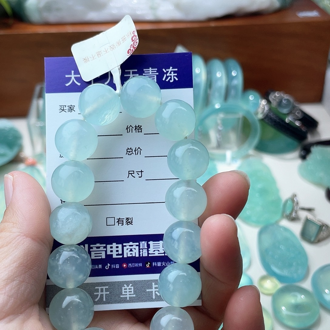 蛇纹石玉手链未镶嵌小****乖