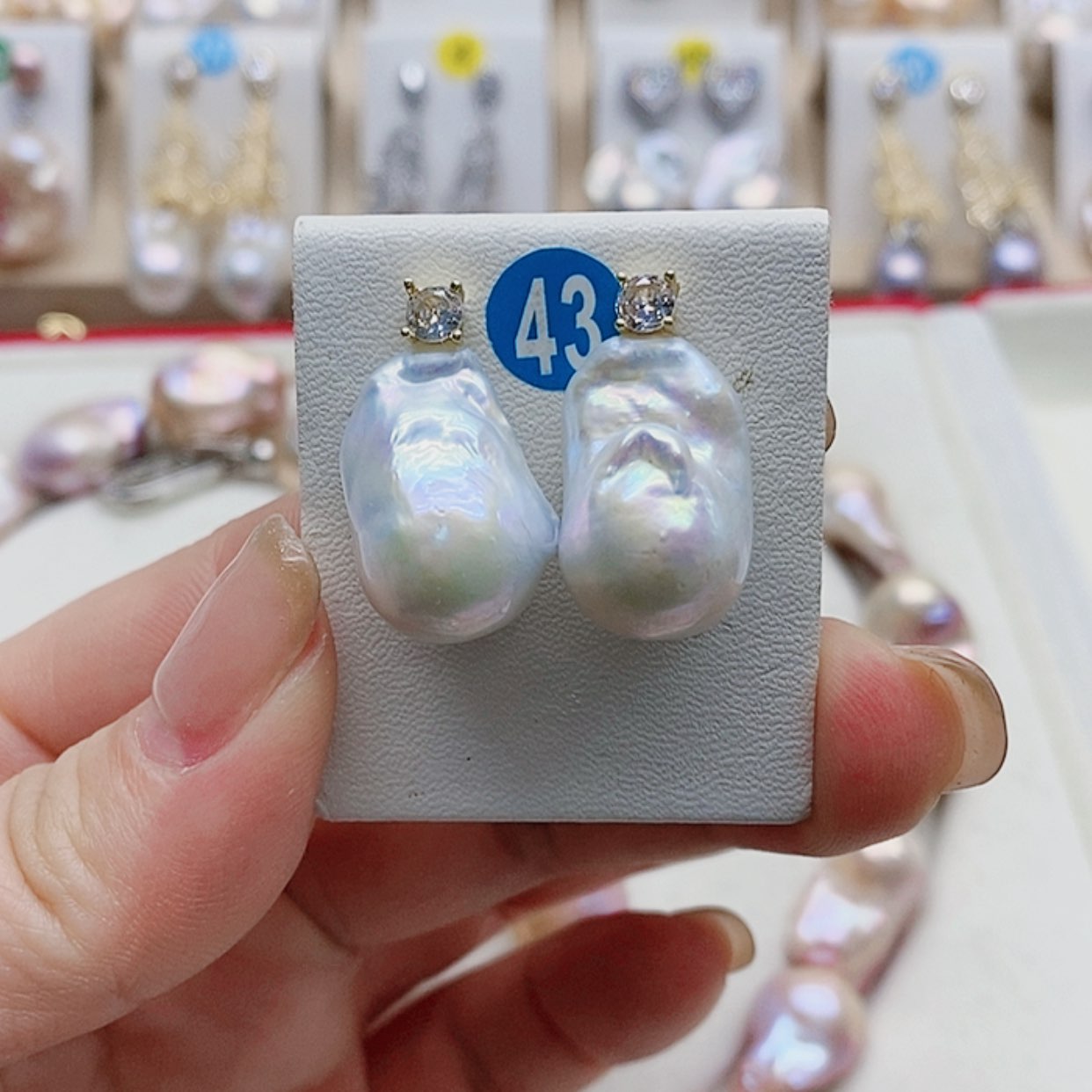 【闪购商品】淡水珍珠耳饰银S925镶嵌