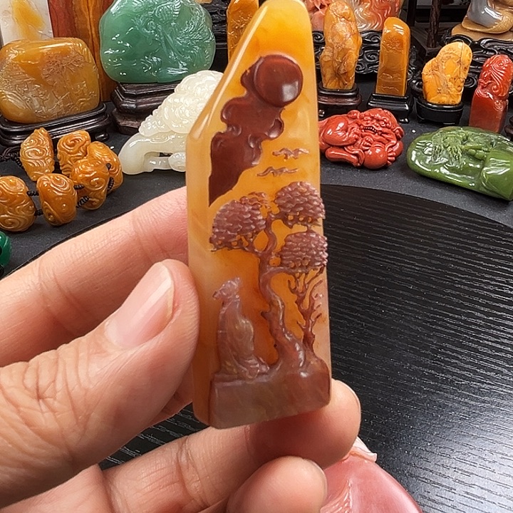寿山石俏色高山石