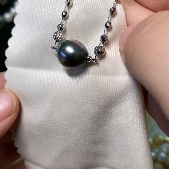 海水珍珠颈饰银S925镶嵌12