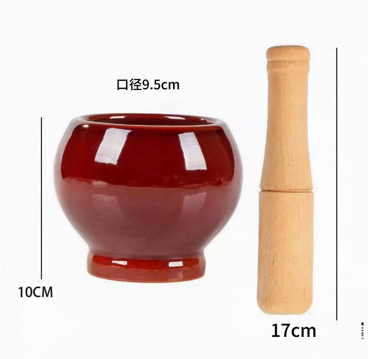 家用老式加厚陶瓷捣蒜器蒜臼子手工大号特大