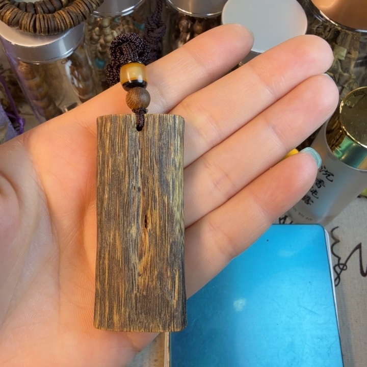 咖***許沉香沉香碎屑莺歌绿奇楠无事牌净重9克