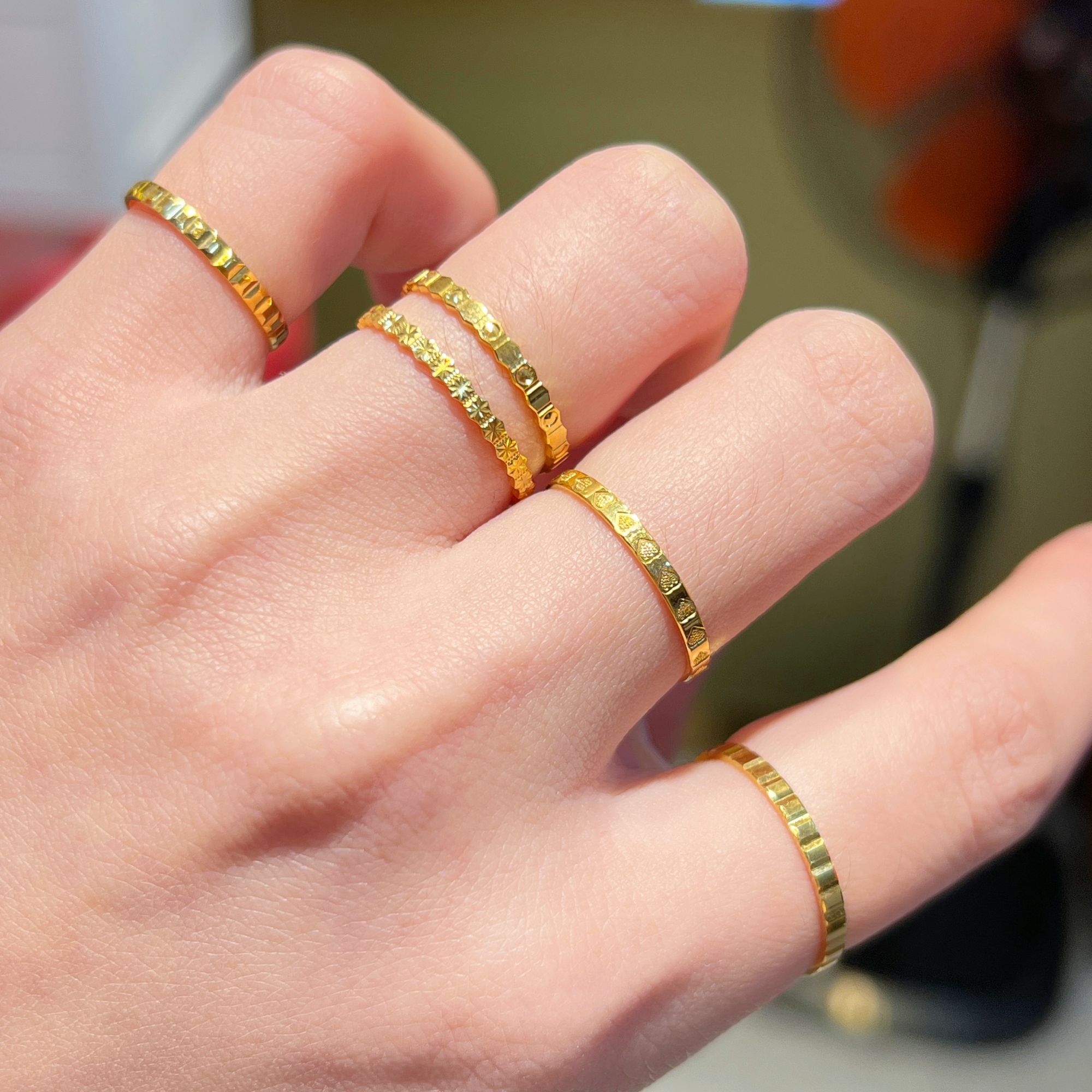 （739元/克)新款5G足金戒指 （精致小巧精美戒指）多样性发一