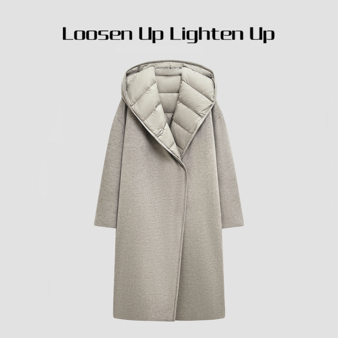 Loosen Up【云端鹅绒服】云朵般轻盈蓬松超轻无胆保暖连帽羽绒大衣