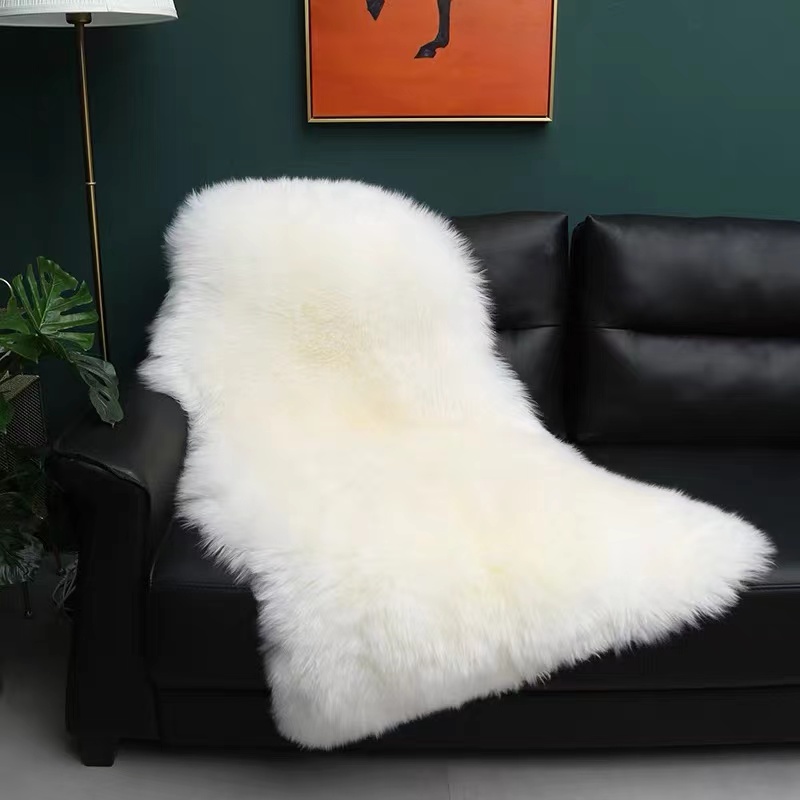 整张羊皮毛一体坐垫沙发垫飘窗垫汽车垫网红阳台垫加厚卧室床边毯
