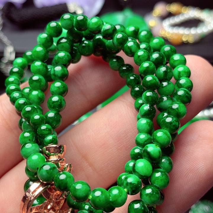 翡翠未镶嵌毛衣链