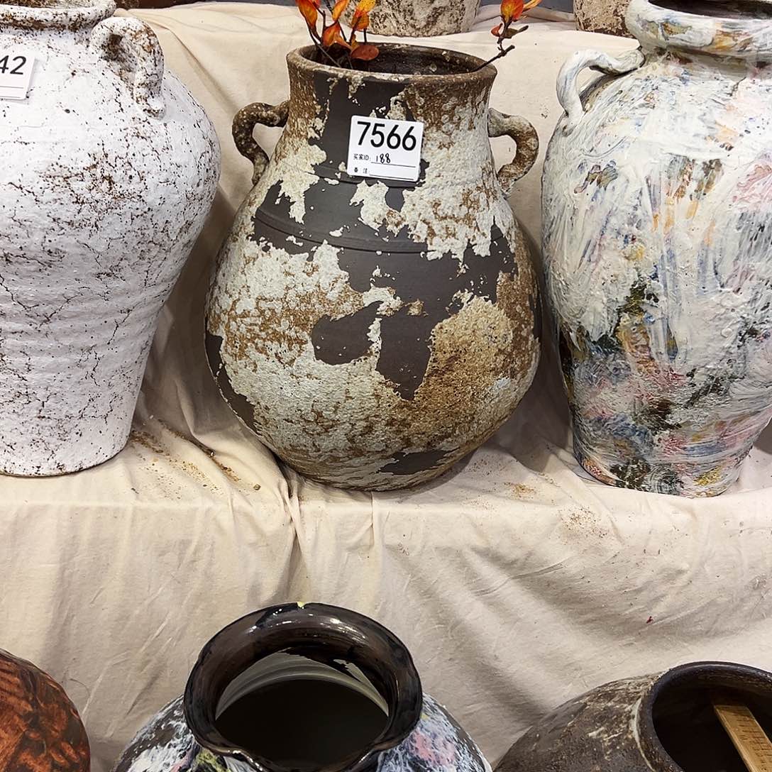 瓶7566高34口13陶瓷花瓶无孔