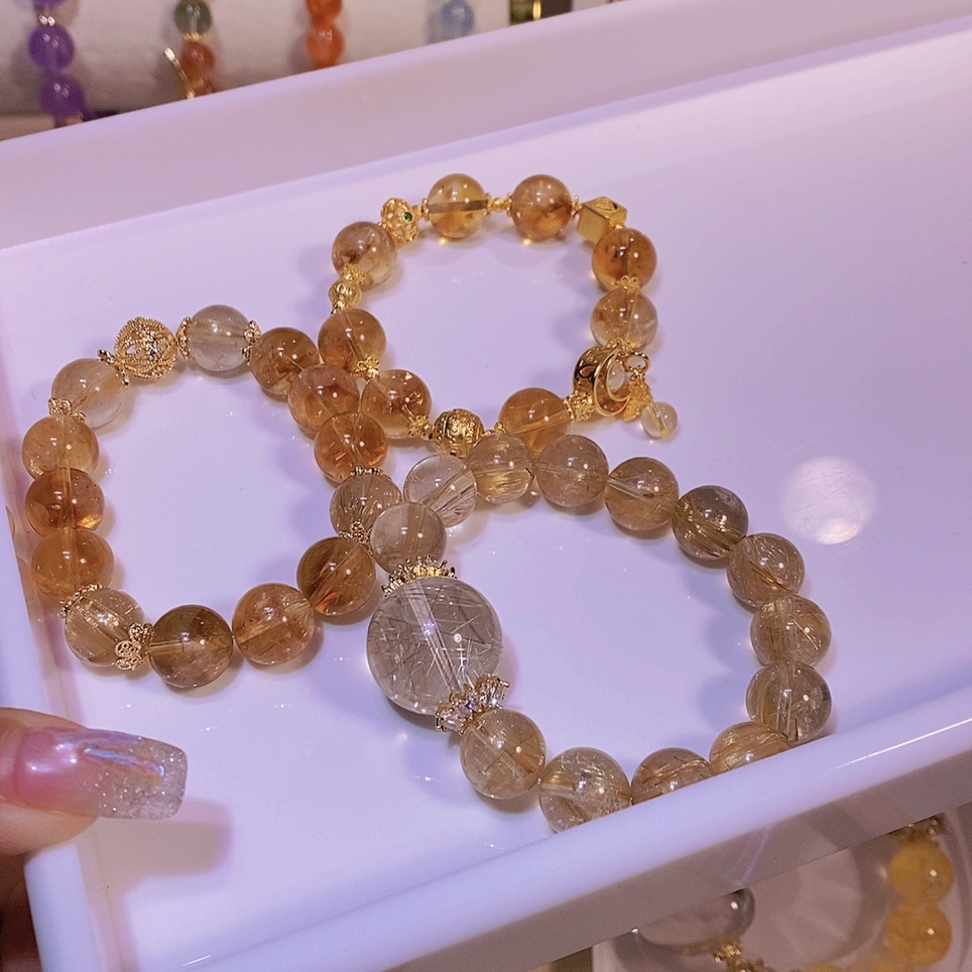 水晶手链未镶嵌蕾差价