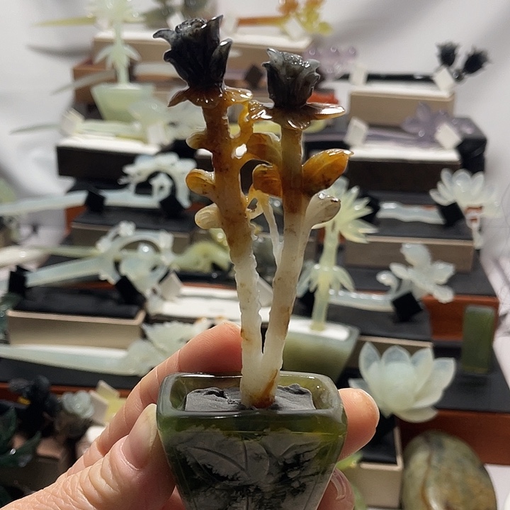 蛇纹石玉合金发饰