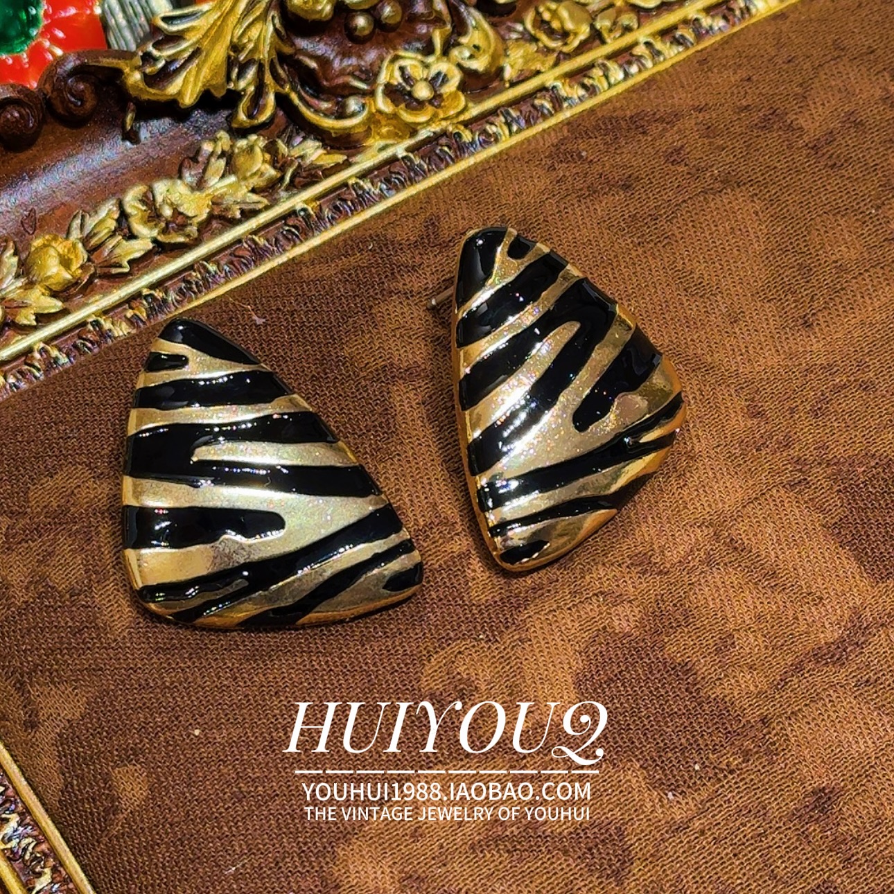 铜合金耳饰 铜合金耳饰 铜合金【暗夜】高级撞色耳钉276