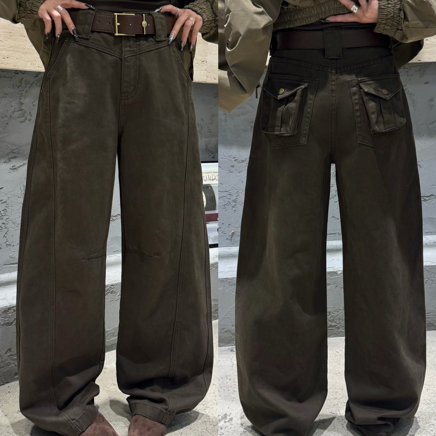 秋季新款弯刀牛仔裤6216（裤长105左右）