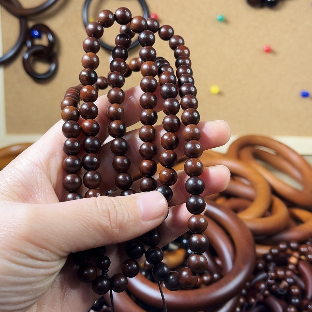 木***嘉木质非金属0.8玉化108颗