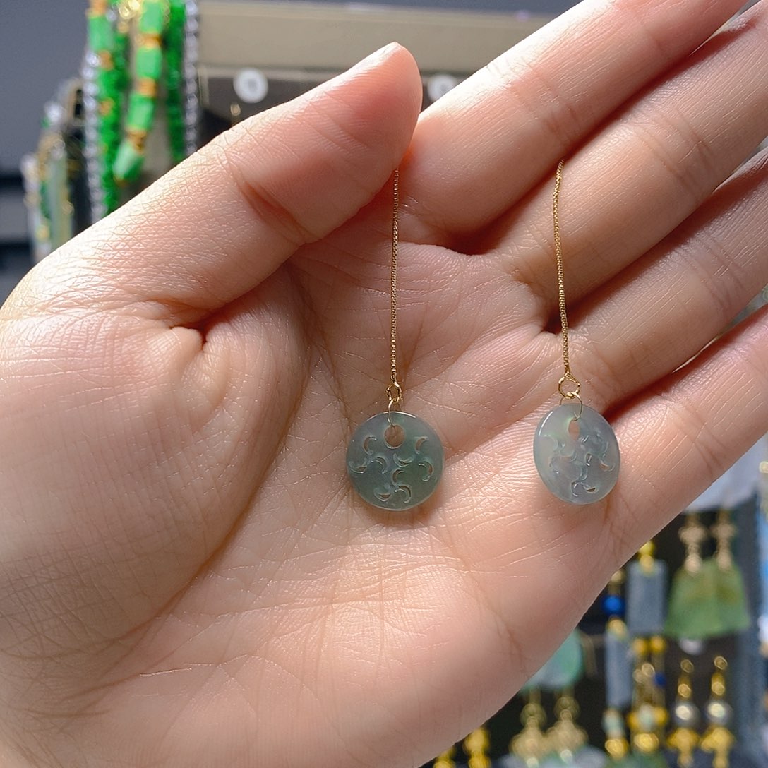 未镶嵌翡翠耳饰翡翠