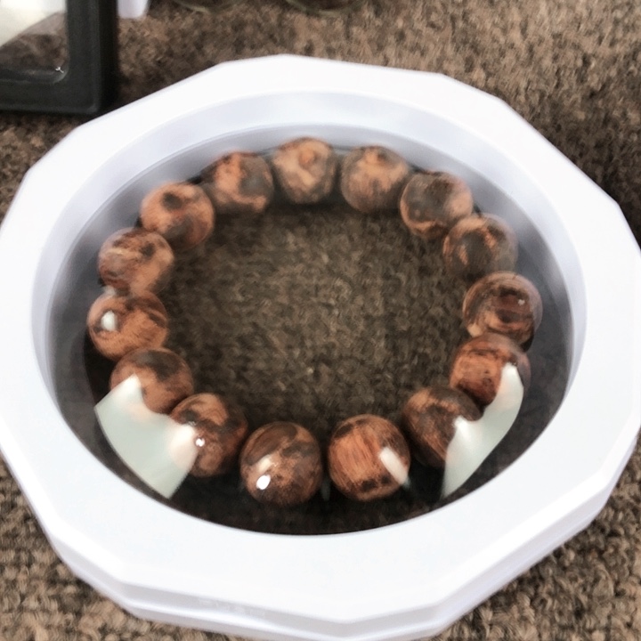 降真香手串/手链1.5粉红瘤疤芝麻结晶藤心