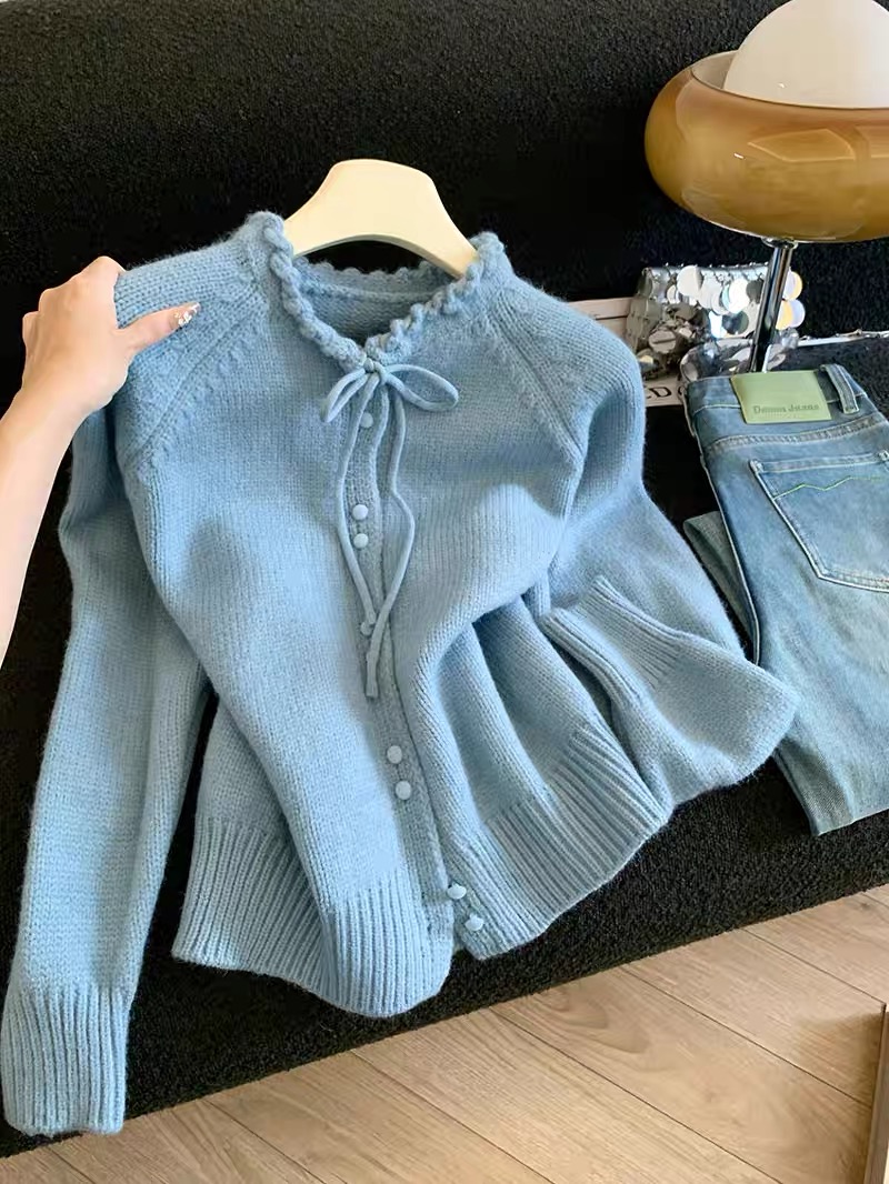 【晶晶服饰】秋冬韩系甜美设计感毛衣（拍衣物对应编号、直播为准）