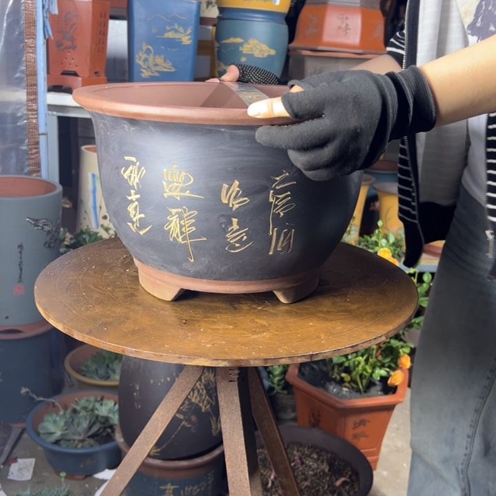 宜兴紫砂花盆花盆004大