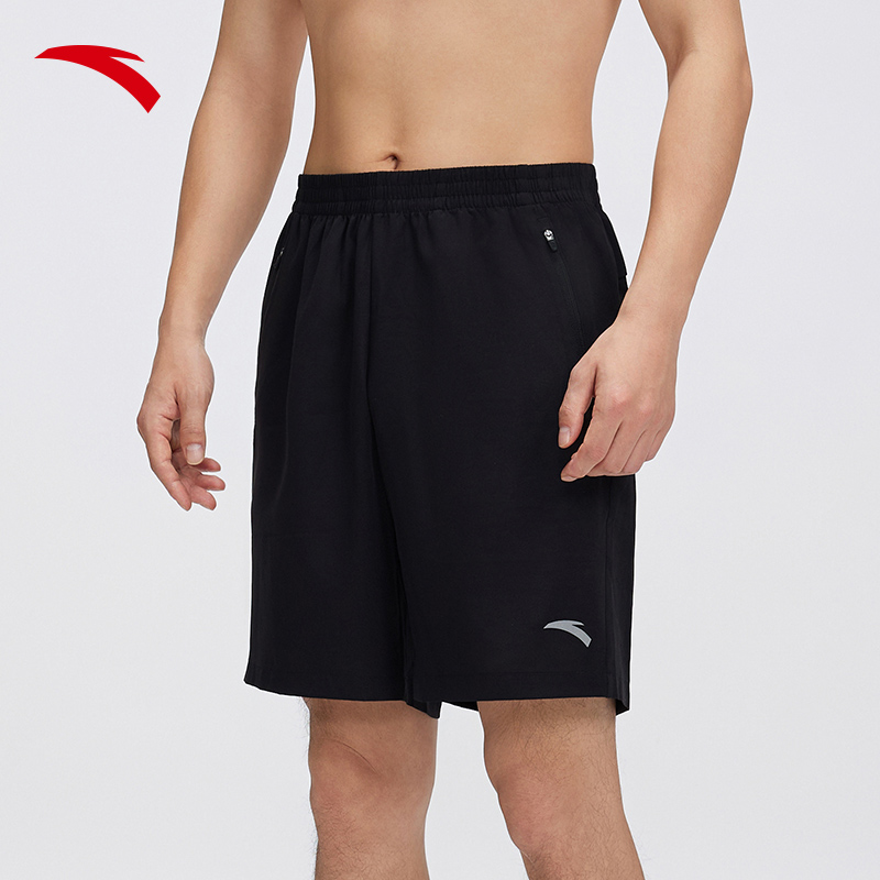 安踏沙滩裤运动短裤男新品游泳健身训练透气速干宽松泳裤五分裤