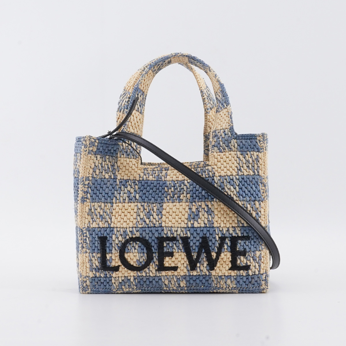 未使用 LOEWE/罗意威 拉菲草编织小号托特包【静文】BGB901110001