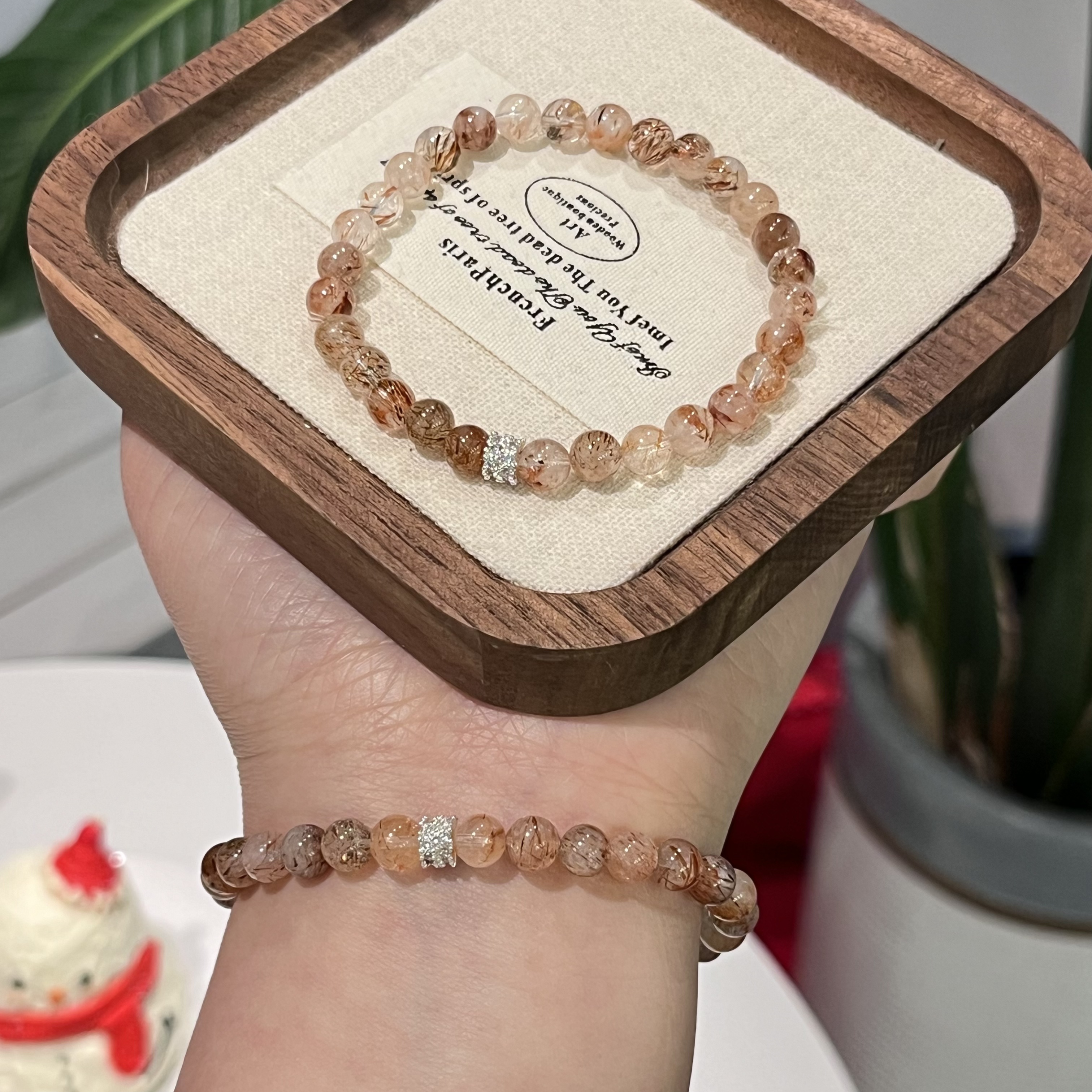 冰美式【福利品】黑金超七单圈设计款水晶手串