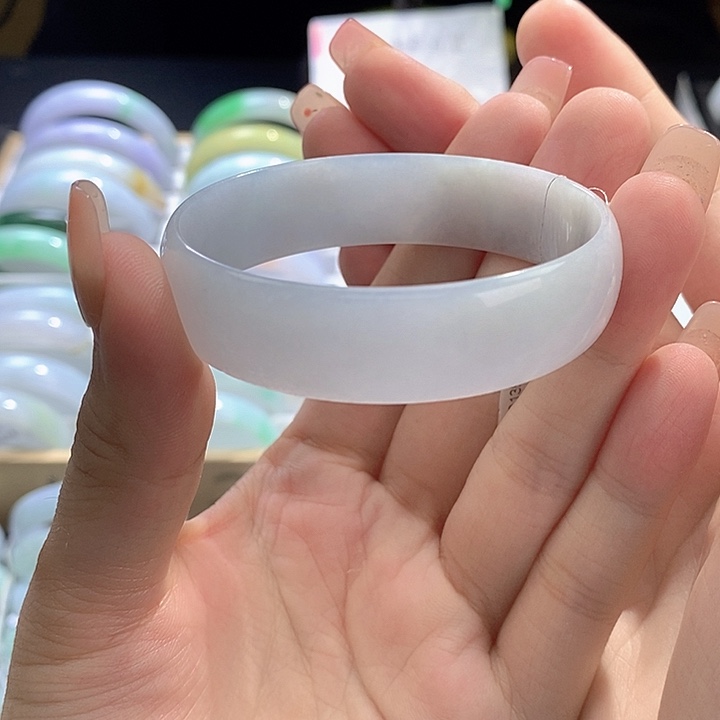 快***人未镶嵌手链翡翠小雅54圈口