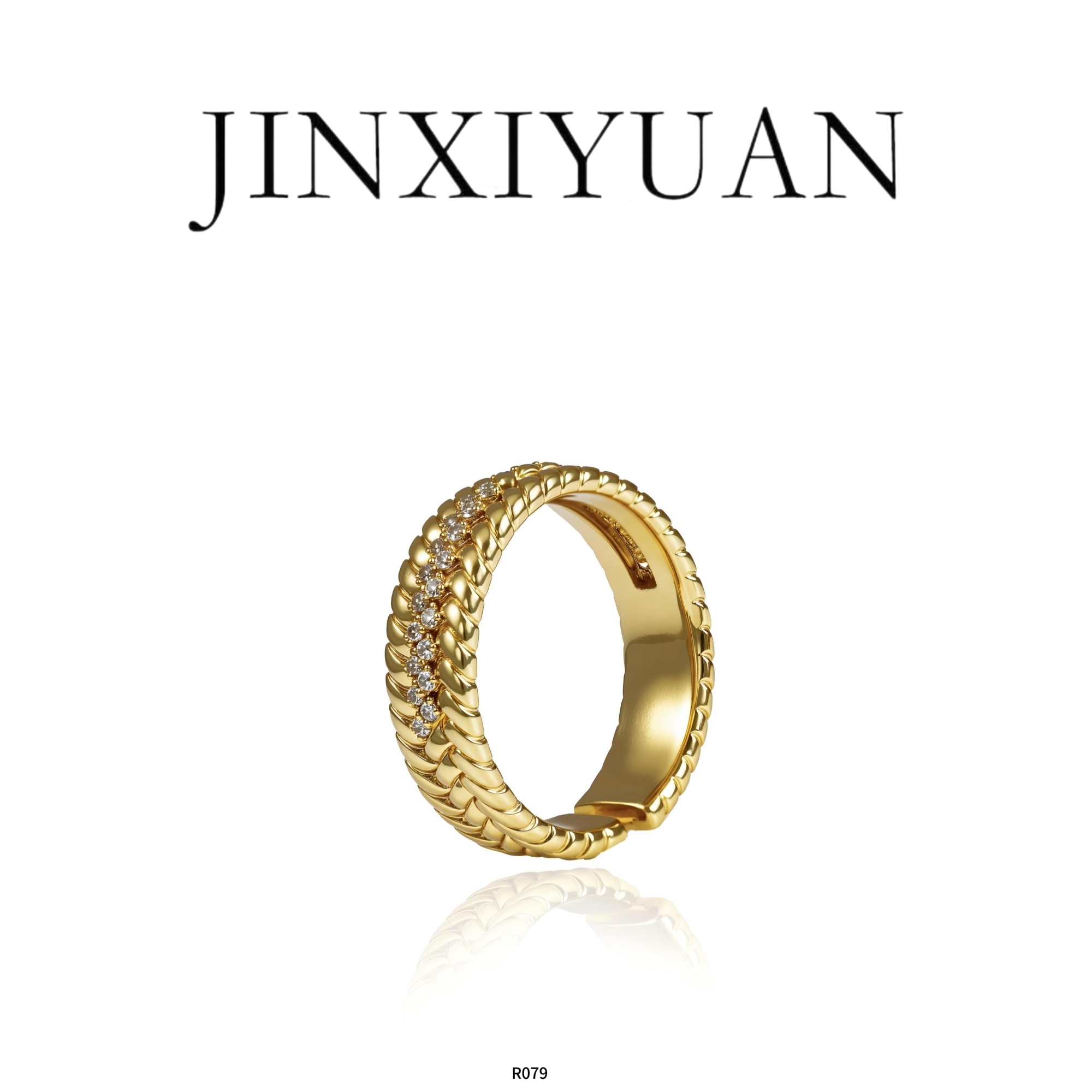 铜合金戒指 JINXIYUAN/瑾熙媛【满天星戒】轻奢高级感排钻戒指R079