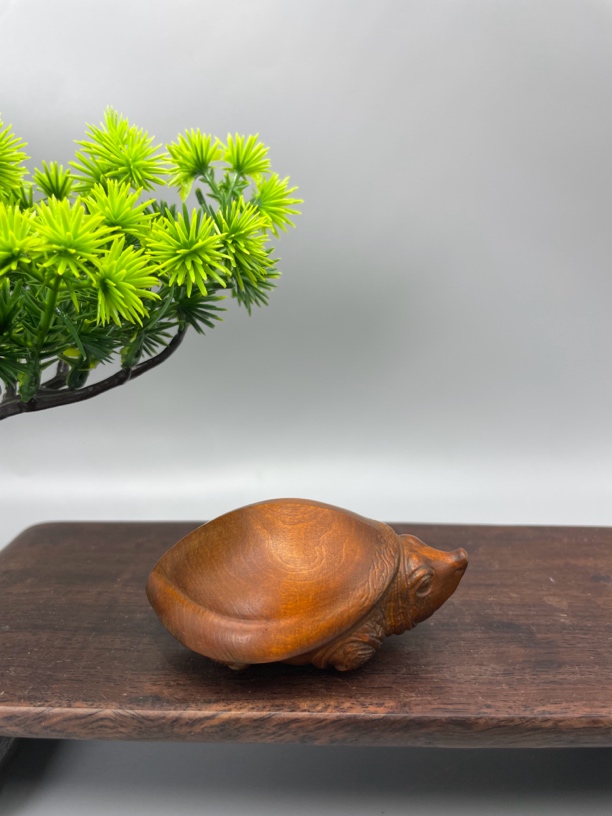 小叶黄杨木仿古工艺木雕（长寿龟）长度7高度3.5